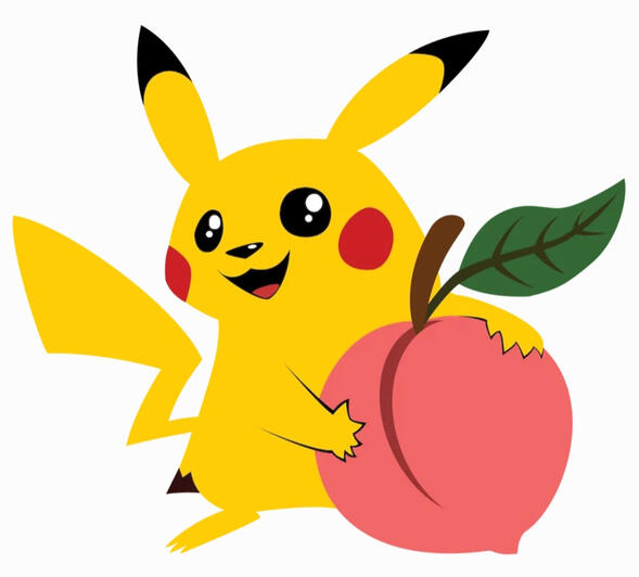 Pikachu &quot;Peachachu&quot; SVG art